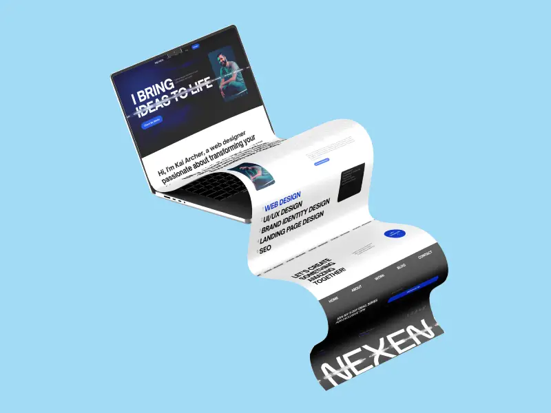 NEXEN — designer portfolio v3 (bold typographic) preview