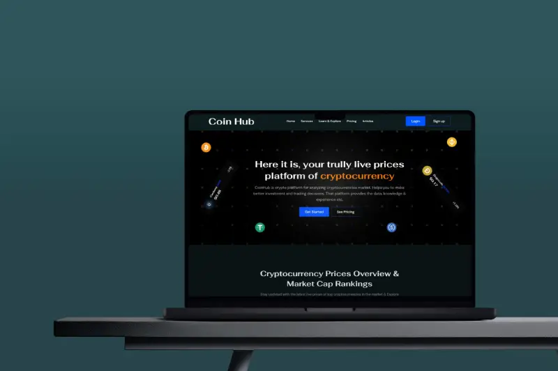COIN HUB V1 — crypto analytics platform preview