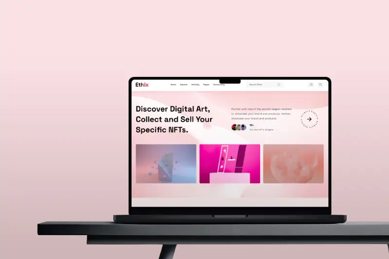 ETHIX — NFT marketplace (8 home layouts) preview
