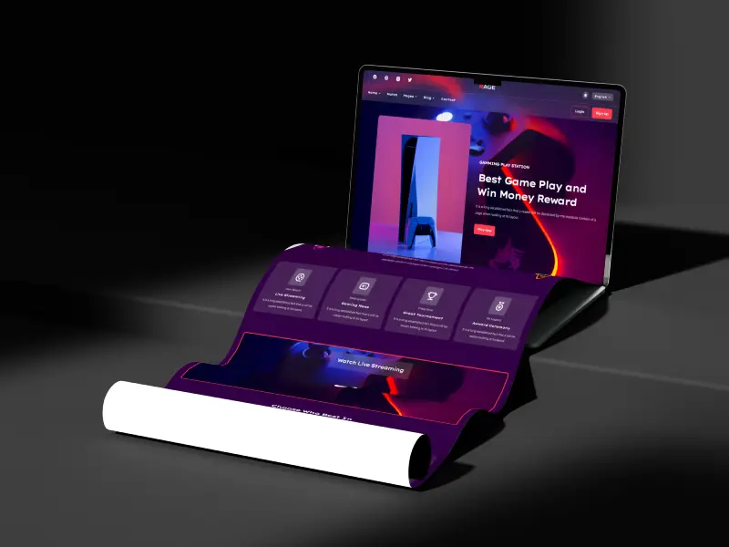 RAGE — esports gaming platform (5 home layouts) preview