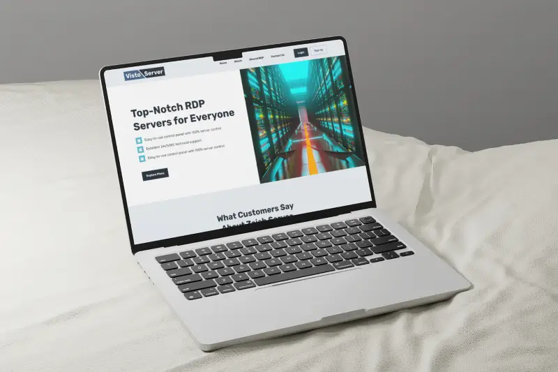 VISTO SERVER — RDP hosting platform (3 home layouts) preview
