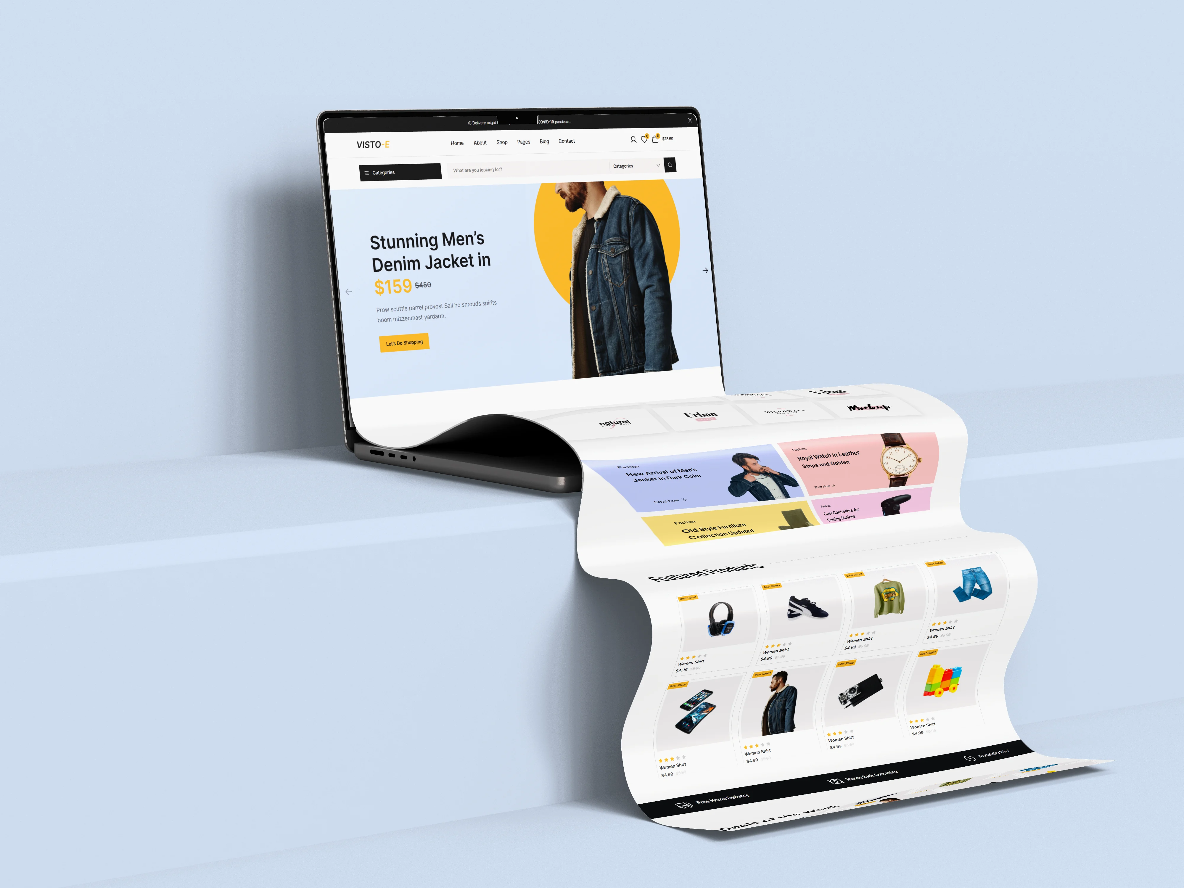 VISTO-E — eCommerce shoe store (React) preview
